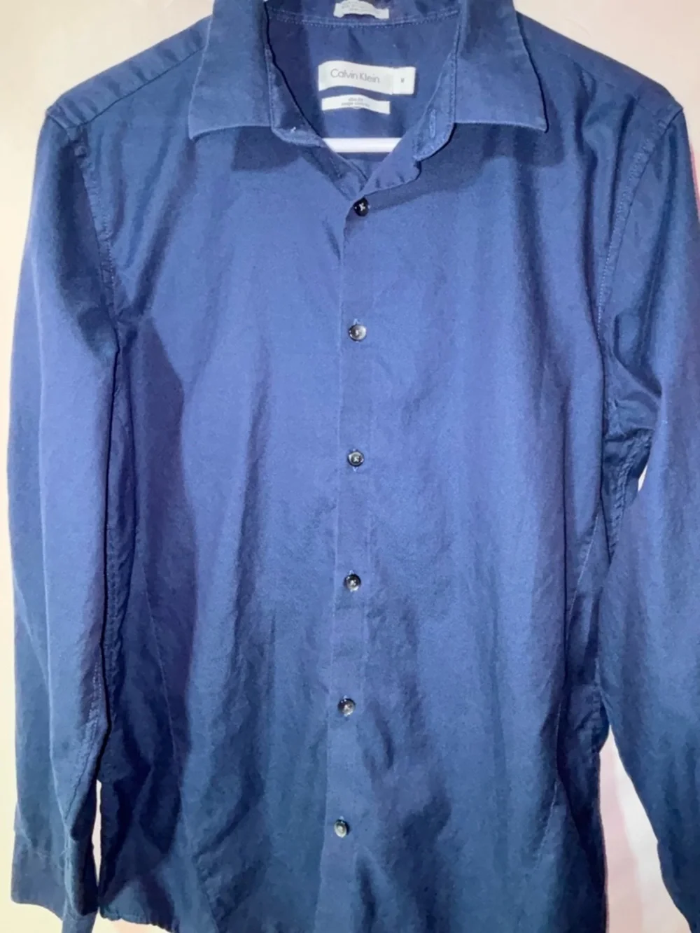 Calvin Klein Men's Slim Fit Shirt in Navy Blue